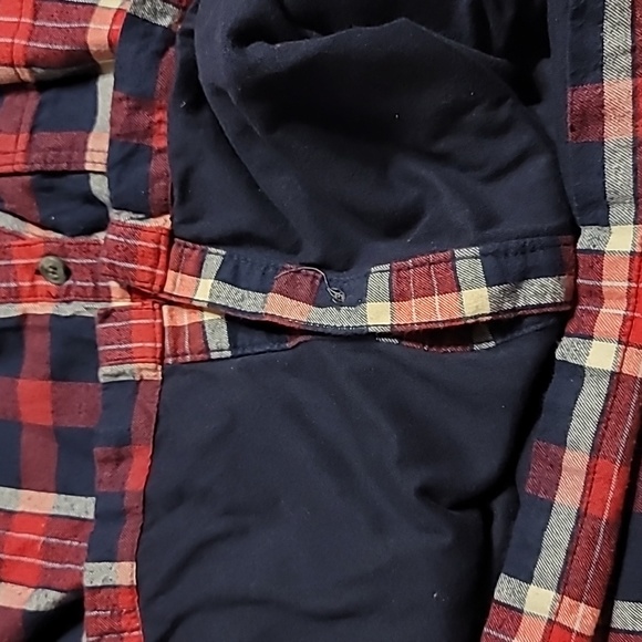 EDDIE BAUER 100% COTTON LINED BUTTON UP HOODIE JACKET SHIRT 3 POCKETS WO… - Picture 8 of 13